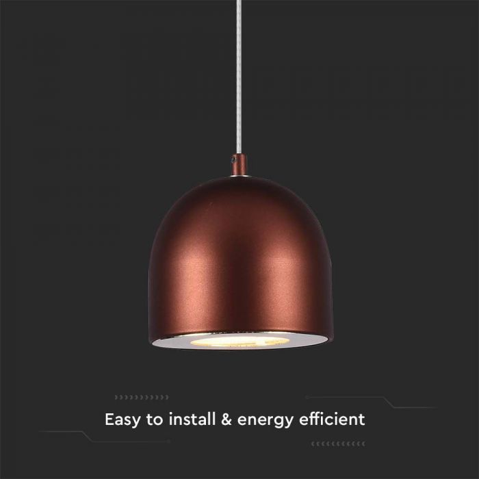 LED PENDANT LIGHT 8.5W WW 850lm 120° 100x1620mm BROWN