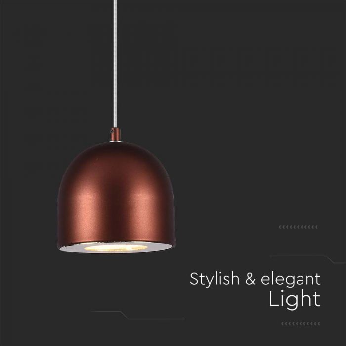 LED PENDANT LIGHT 8.5W WW 850lm 120° 100x1620mm BROWN
