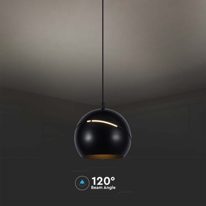 LED PENDANT LIGHT 8.5W WW 850lm 120° 120x1620mm BLACK