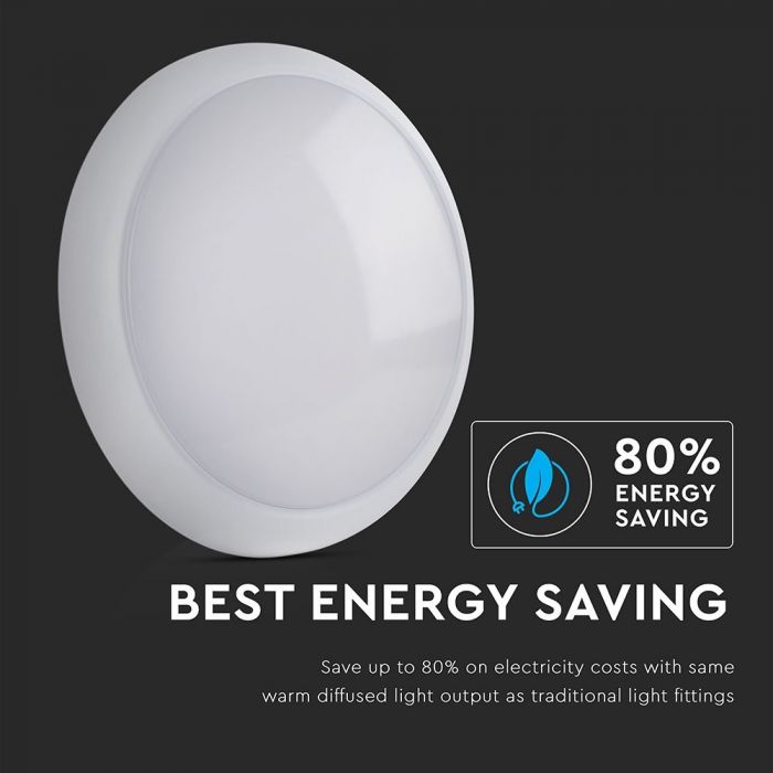 LED DOME LIGHT ROUND 15W 120° 1400lm CW 320X100 SAMSUNG CHIP IP65