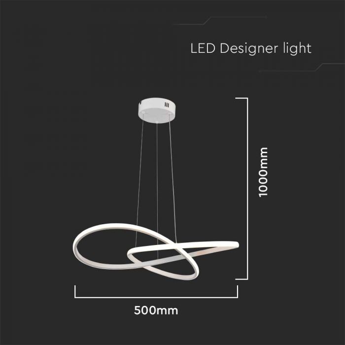 LED HANGING DECORATIVE LAMP D:500 3000K WHITE BODY