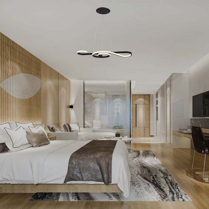 LED PENDANT LIGHT 18W WW 2260lm 180° 700x250 BLACK