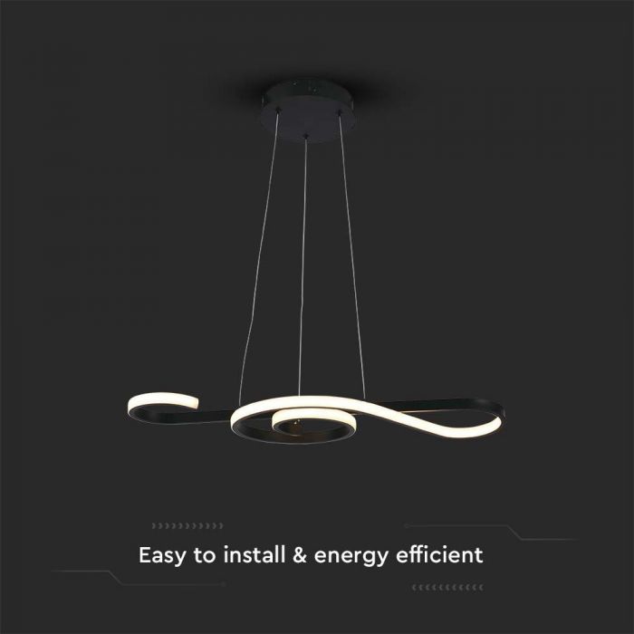 LED PENDANT LIGHT 18W WW 2260lm 180° 700x250 BLACK
