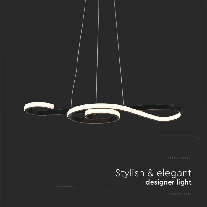 LED PENDANT LIGHT 18W WW 2260lm 180° 700x250 BLACK