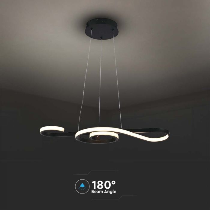 LED PENDANT LIGHT 18W WW 2260lm 180° 700x250 BLACK
