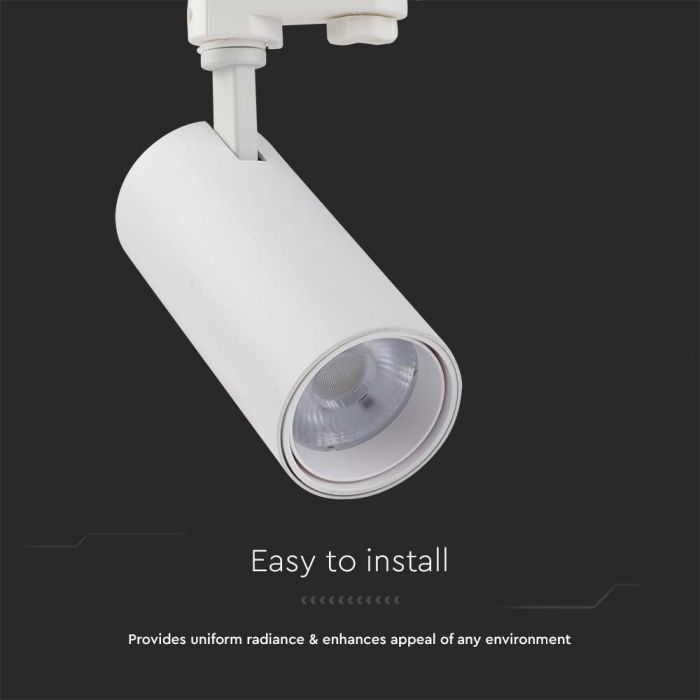 LED COB TRACKLIGHT 30W 3IN1 2900lm WHITE REFLECTOR WHITE BACK COVER WHITE BODY