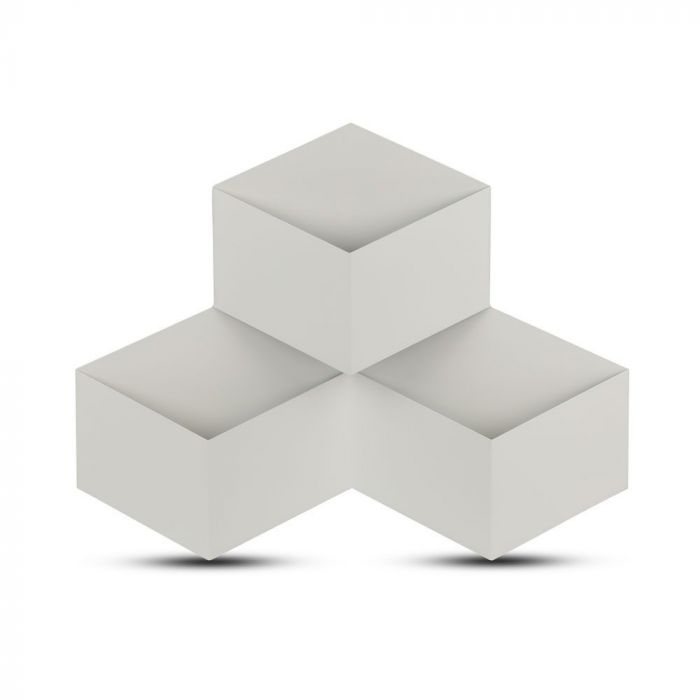 LED WALL LIGHT ALUMINIUM 9W WW 990lm 360° 44X33.5X7.5 WHITE