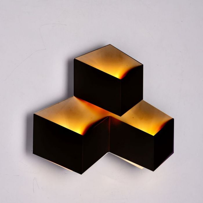 LED WALL LIGHT ALUMINIUM 9W WW 990lm 360° 44X33.5X7.5 BLACK