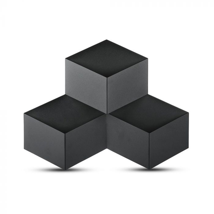 LED WALL LIGHT ALUMINIUM 9W DL 990lm 360° 44X33.5X7.5 BLACK