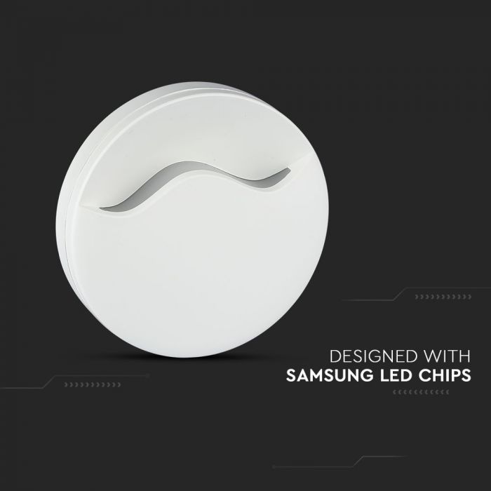 LED NIGHT LIGHT 0.5W DL 10lm 60X54.5 ROUND WHITE SAMSUNG CHIP