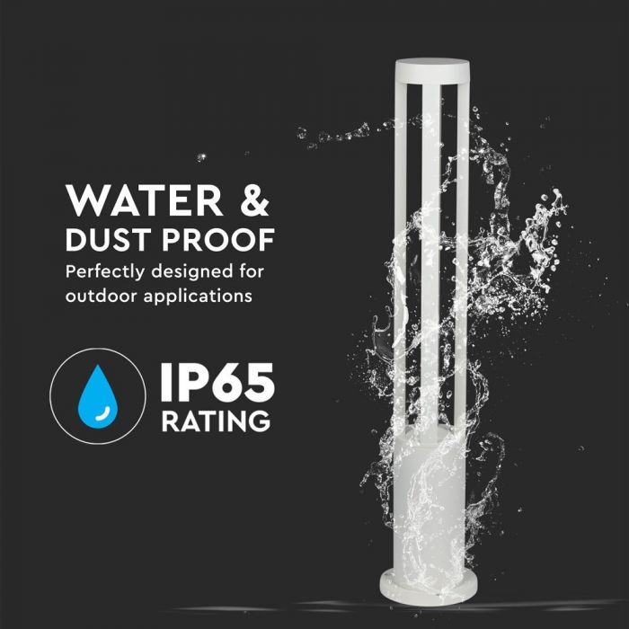 LED GARDEN LIGHT ALUMINIUM 10W 450lm CW 72° 108X800 IP65 WHITE