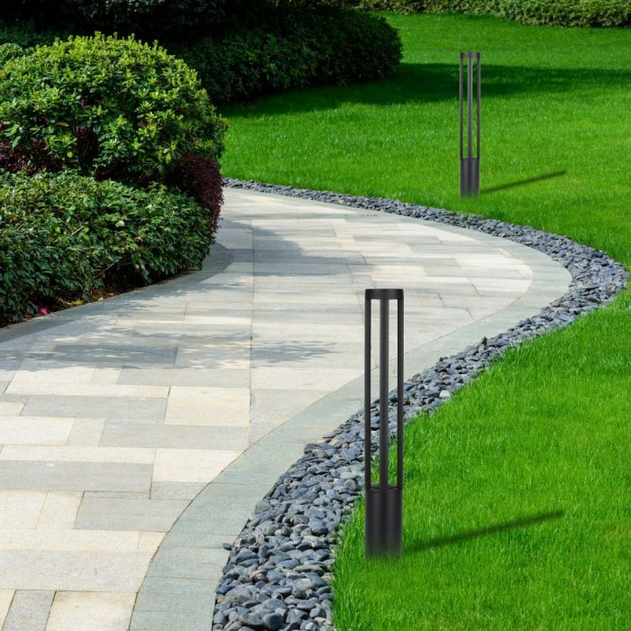 LED GARDEN LIGHT ALUMINIUM 10W 450lm DL 72° 108X800 IP65 BLACK