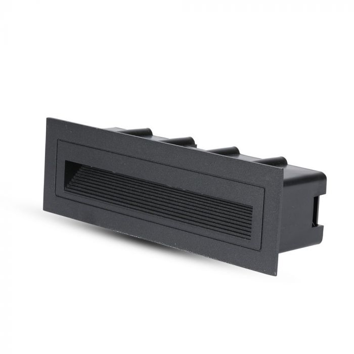 LED STEPLIGHT RECTANGLE 6W WW 120° 240lm BLACK 210X65X60 (195X46)