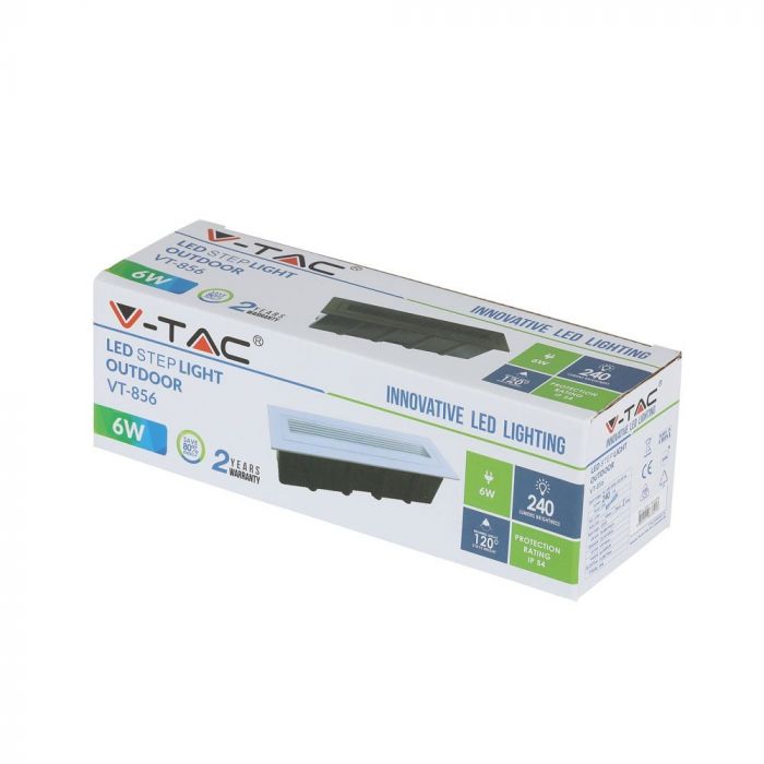 LED STEPLIGHT RECTANGLE 6W DL 120° 240lm GREY 210X65X60 (195X46)