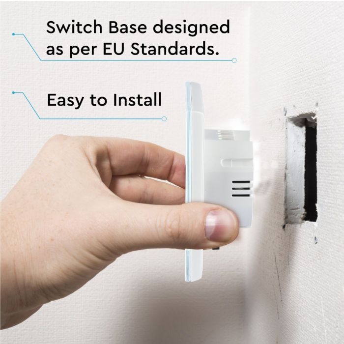 TOUCH DOORBELL SWITCH 1 GANG 1 WAY PC/GLASS 5-500W 10A IP20 WHITE
