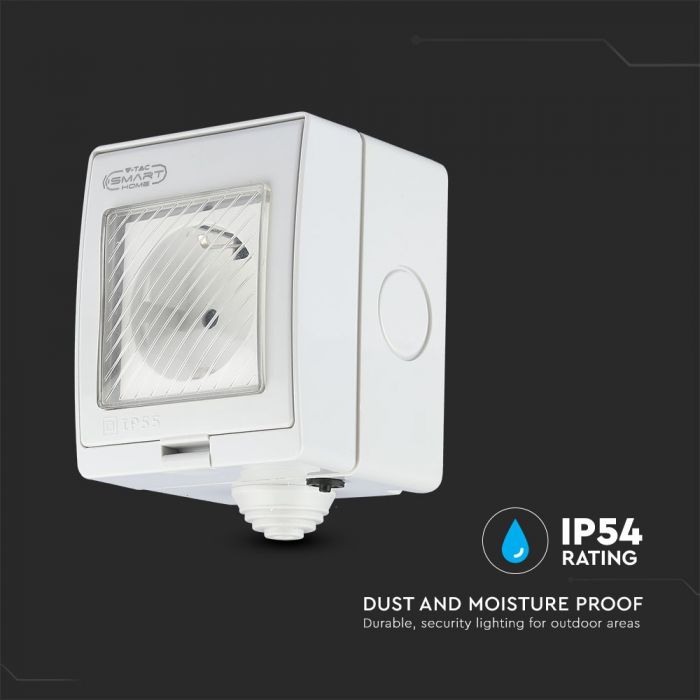 WIFI SOCKET COMAPATIBLE WITH Amazon Aleza & Google Home 1 GANG 2200W 10A IP54