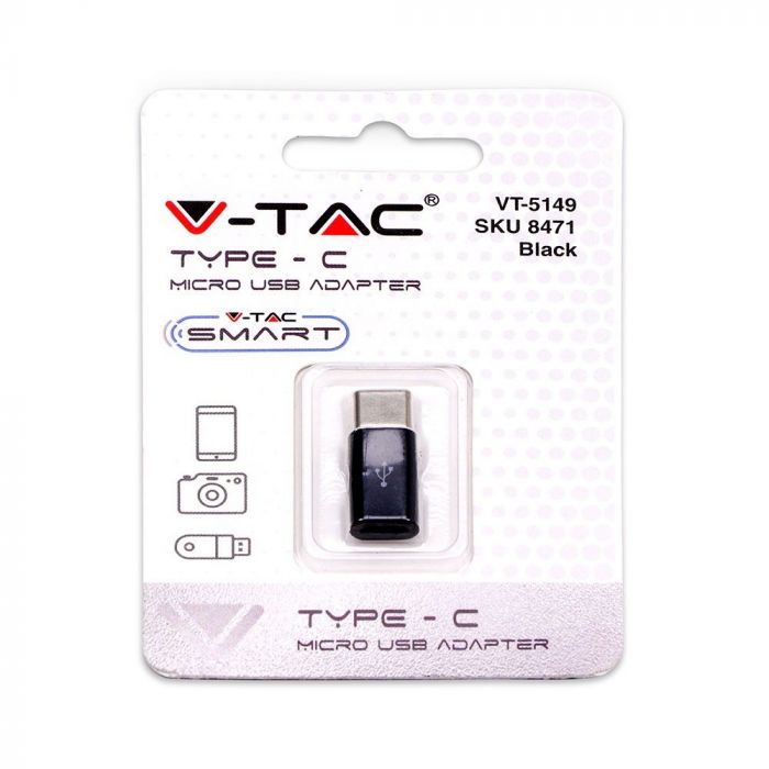 MICRO USB TO TYPE-C ADAPTOR BLACK