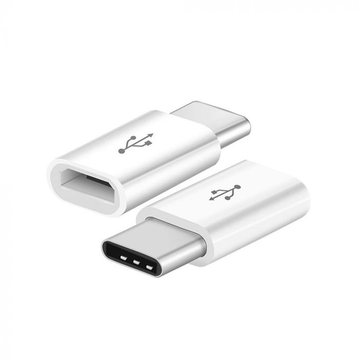 MICRO USB TO TYPE-C ADAPTOR WHITE