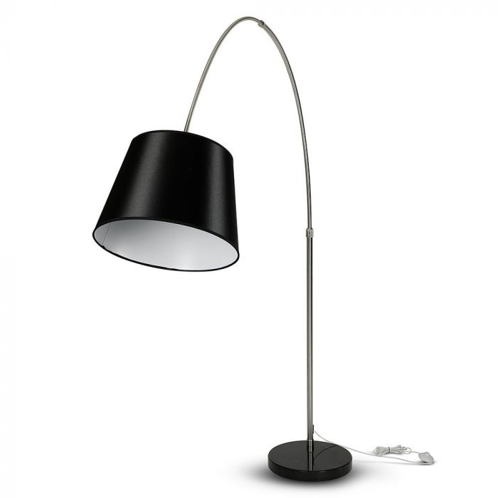 LED E27 FLOOR LAMP WITH MARPLE BASE 192X196 BLACK