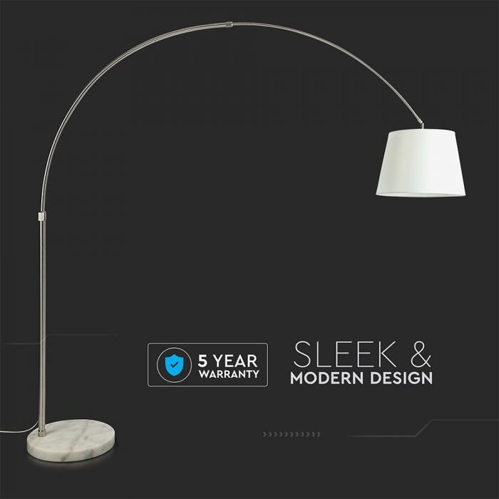 LED Floor Lamp E27 Ivory Lamp Shade