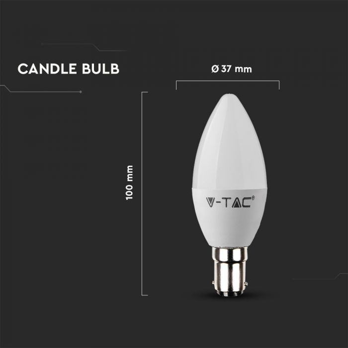 LED B15 LAMP 5.5W WW 470lm 200° CANDLE SAMSUNG CHIP