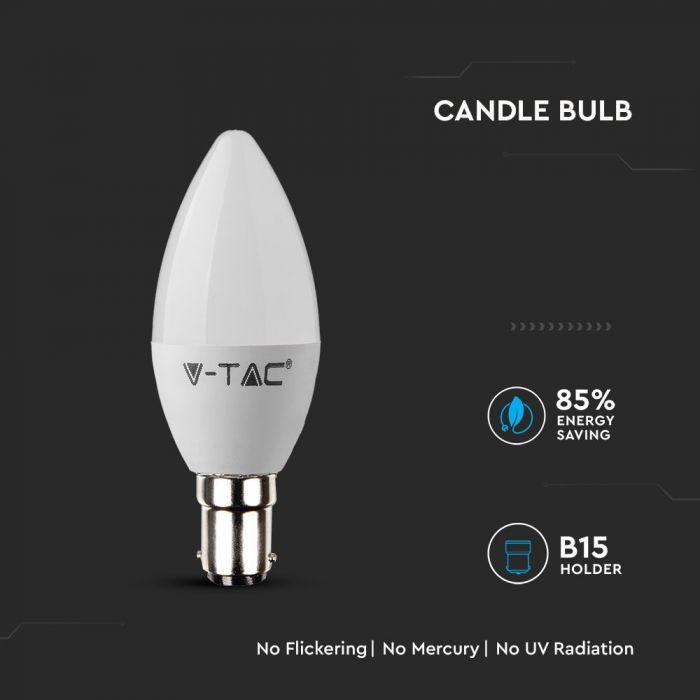 LED B15 LAMP 5.5W WW 470lm 200° CANDLE SAMSUNG CHIP