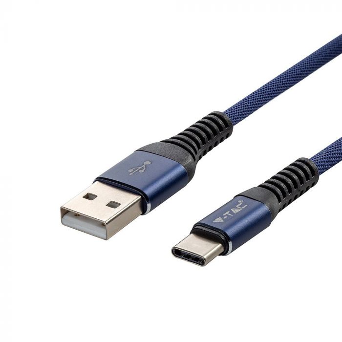 USB TYPE C CABLE 1M 2.4A GOLD SERIES BLUE
