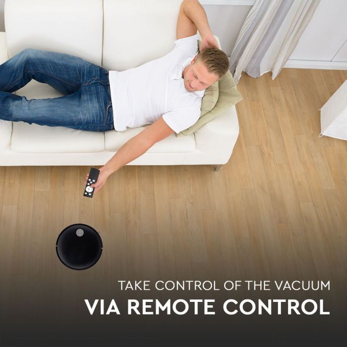 ROBOTIC VACUUM CLEANER WITH REMOTE CONTROL BLACK 315X76