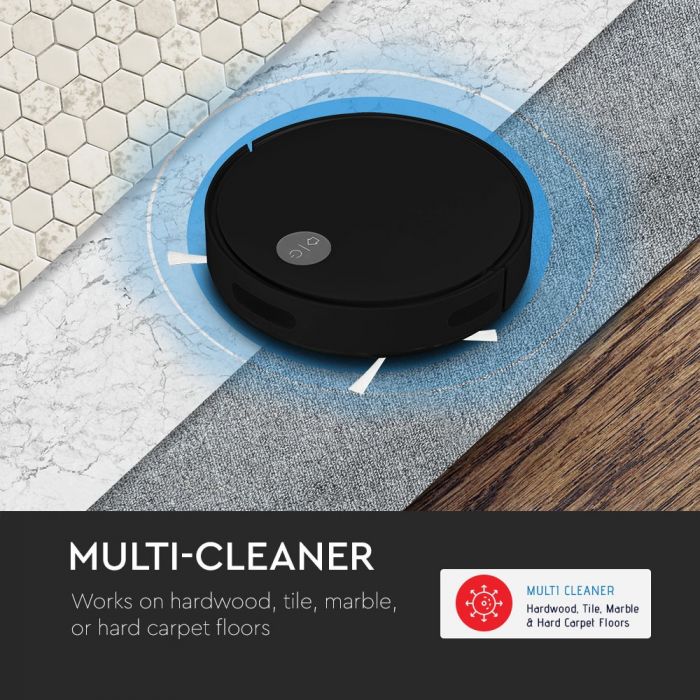 ROBOTIC VACUUM CLEANER WITH REMOTE CONTROL BLACK 315X76