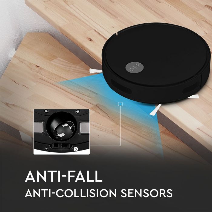 ROBOTIC VACUUM CLEANER WITH REMOTE CONTROL BLACK 315X76