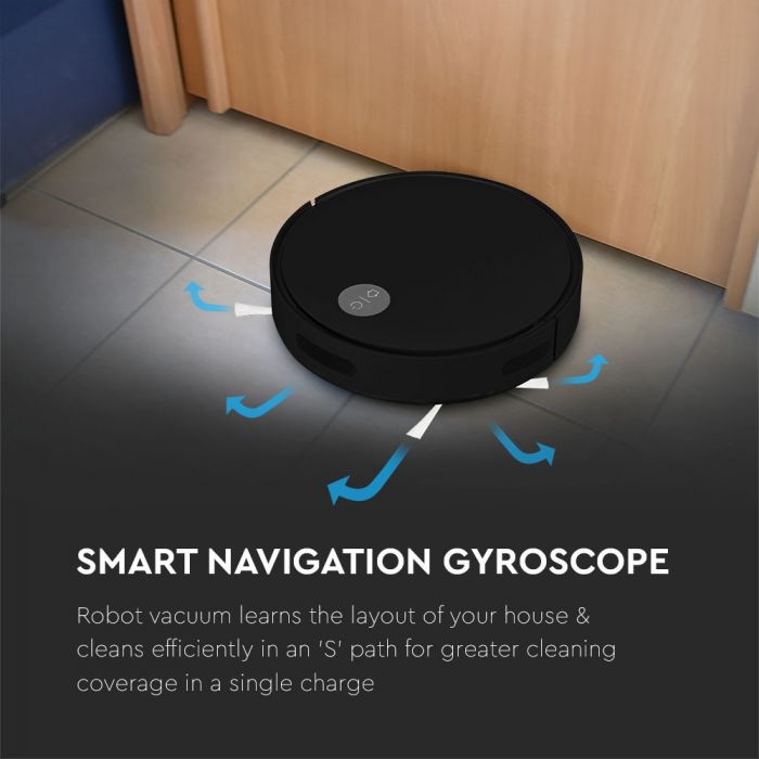ROBOTIC VACUUM CLEANER WITH REMOTE CONTROL BLACK 315X76