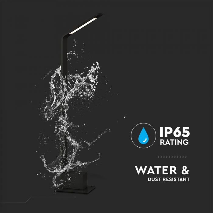 LED OUTDOOR BOLLARD LIGHT BLACK 6W DL 600lm 180° 150X95X800 ALUMINIUM IP54