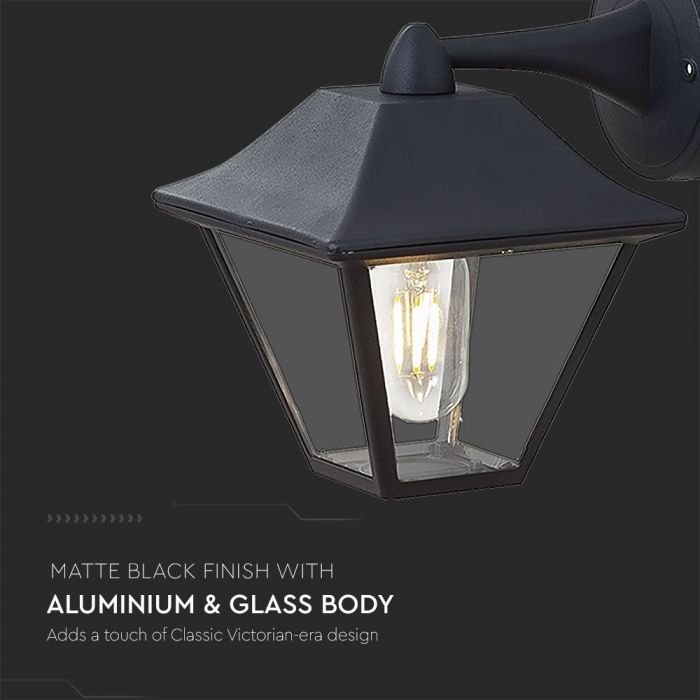 LED GARDEN WALL LIGHT E27 IP44 235X225 FACING DOWN