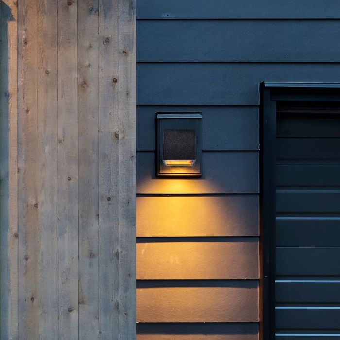 LED WALL LIGHT DARK GREY SQUARE G9 12X12X10 CONCRETE