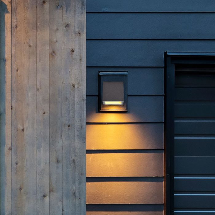 LED WALL LIGHT LIGHT GREY SQUARE G9 12X12X10 CONCRETE