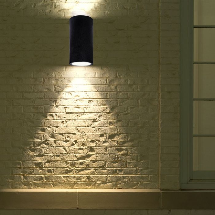 LED WALL LIGHT DARK GREY 2XGU10 24X14X12 CONCRETE