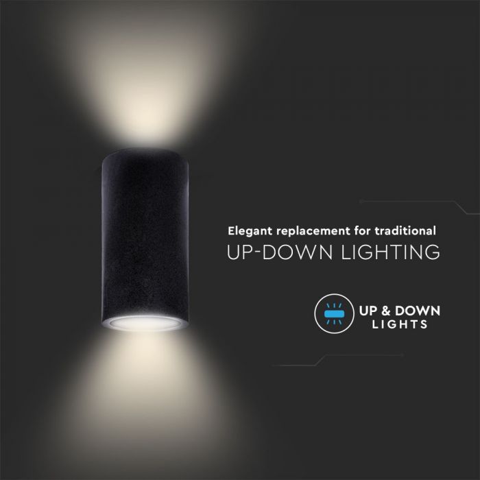 LED WALL LIGHT DARK GREY 2XGU10 24X14X12 CONCRETE