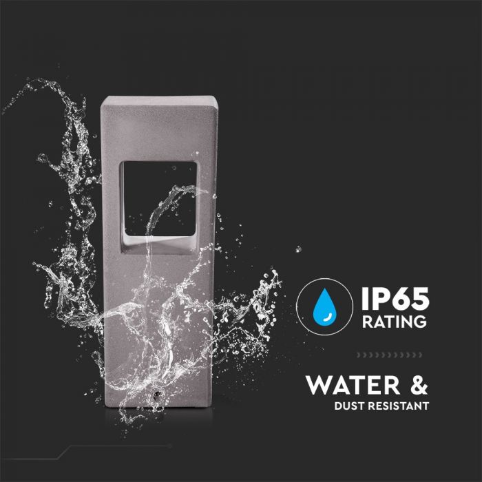 LED LAWN LIGHT GREY 12W WW 720lm 24° 495X180X120 CONCRETE IP65