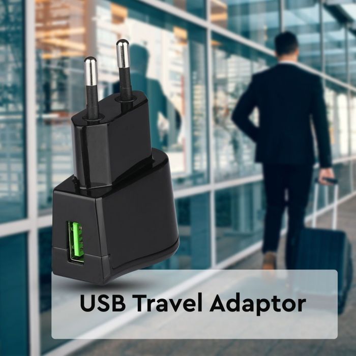 USB TRAVEL ADAPTOR 2A BLACK
