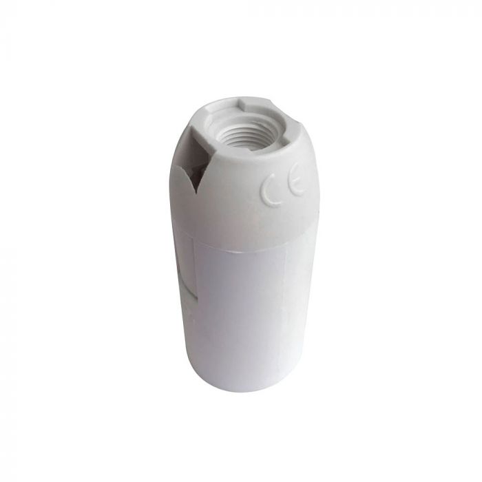 E14 LAMP HOLDER (POLYBAG WITH CARD) WITH SPRING TYPE TERMINAL WHITE