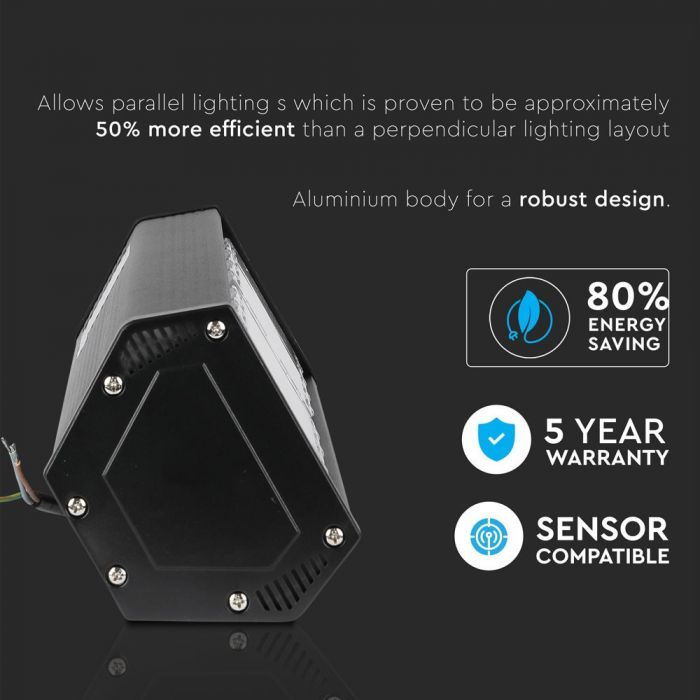 LED LINEAR HIGHBAY 150W CW 120° 18000lm 798X130X96 IP54 IK07 BLACK SAMSUNG CHIP A++
