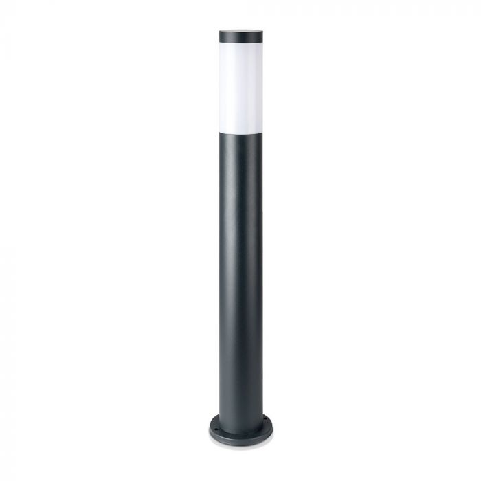 LED BOLLARD E27 LAMP STAINLESS STEEL 76X110X800 IP44 GREY