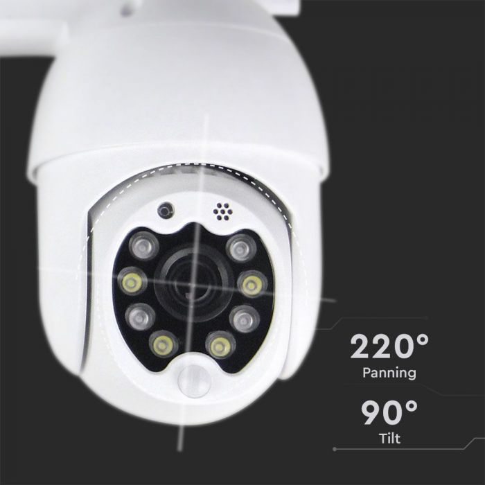 OUTDOOR CAMERA WIFI 2 WAY AUDIO INBUILT MICROPHONE WITH 8 LED LIGHTS 3MP 12V IP65
