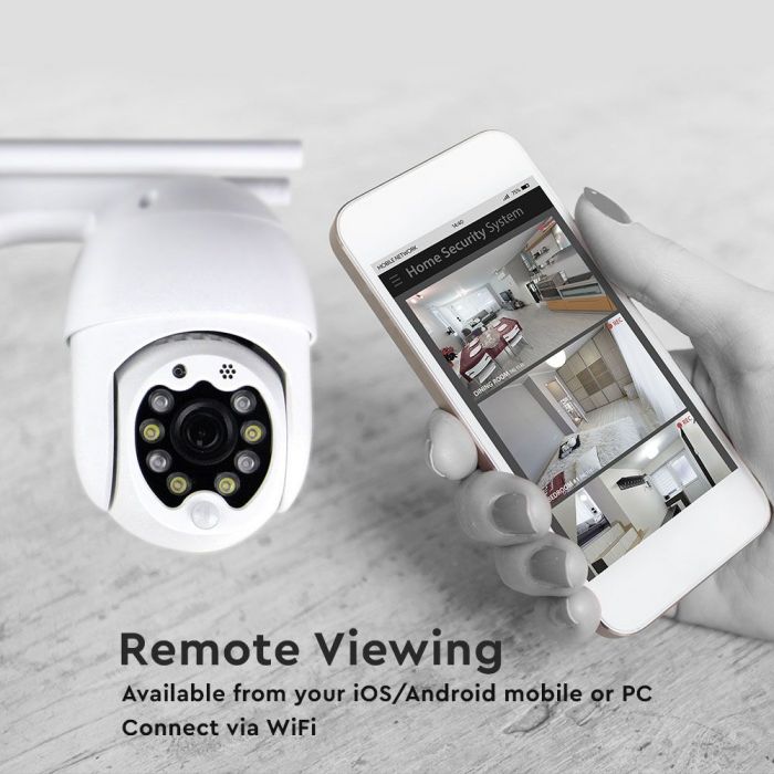 OUTDOOR CAMERA WIFI 2 WAY AUDIO INBUILT MICROPHONE WITH 8 LED LIGHTS 3MP 12V IP65