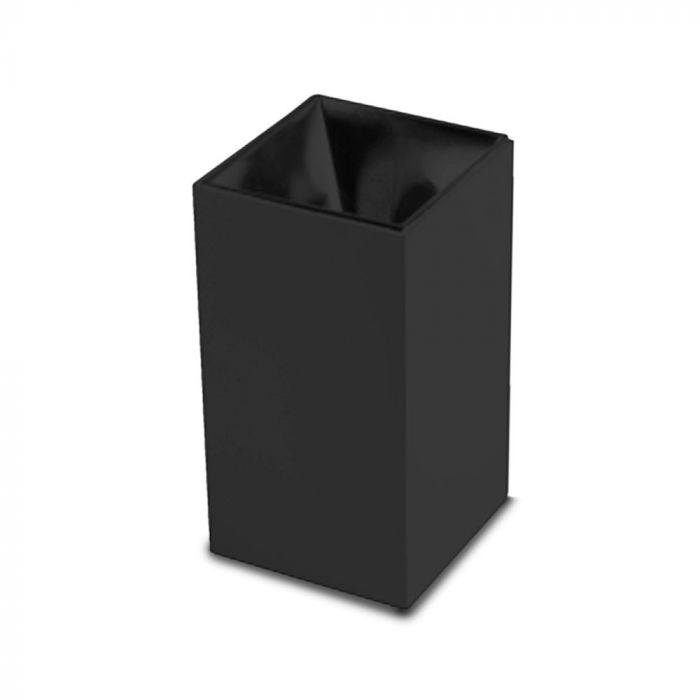 LED SURFACE GU10 FITTING ALUMINIUM SQUARE 74X74X140 BLACK+BLACK