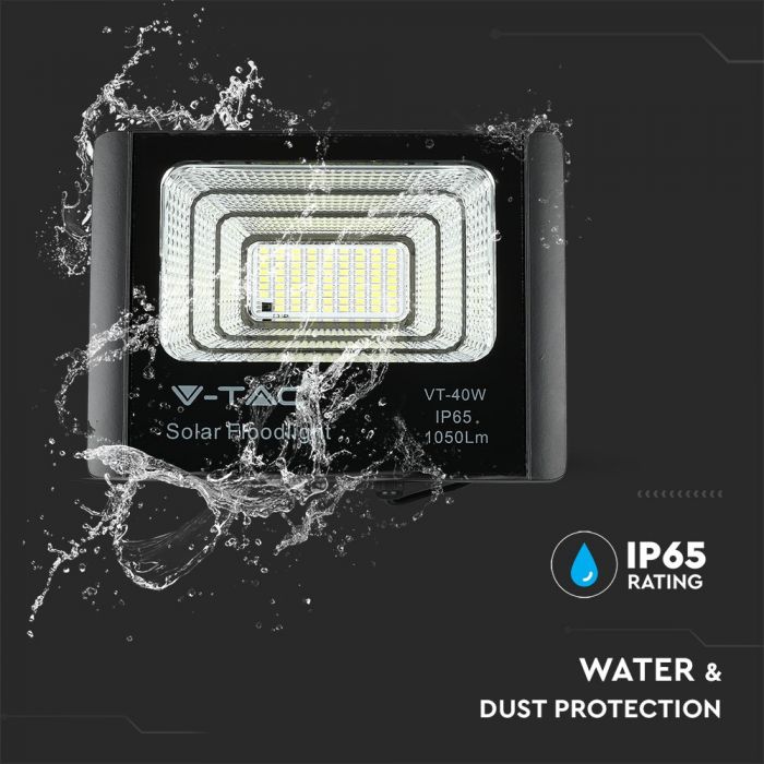 LED SOLAR FLOOD LIGHT 16W DL 1050lm 120° 247X65X210 IP65 BLACK