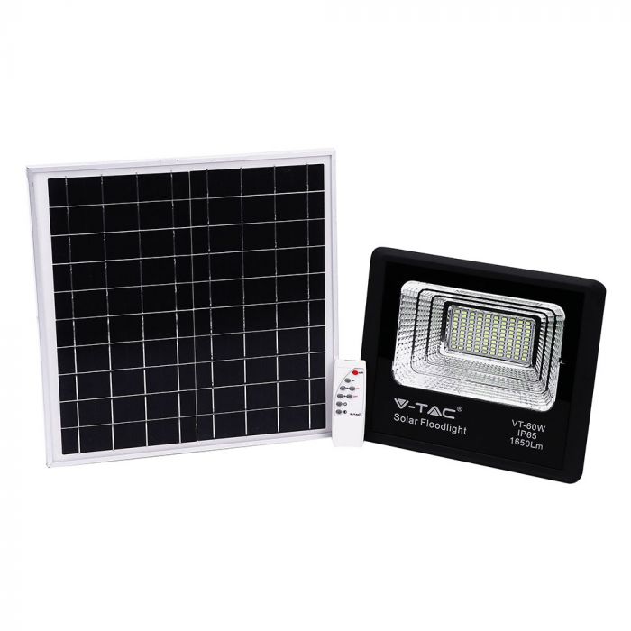 LED SOLAR FLOOD LIGHT 20W DL 1650lm 120° 270X70X238 IP65 BLACK