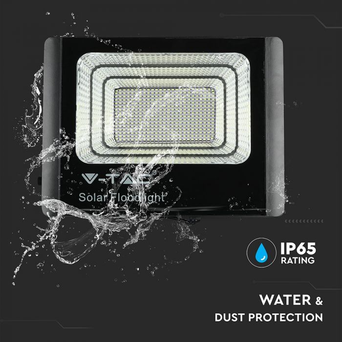 LED SOLAR FLOOD LIGHT 50W CW 4200lm 120° 437X90X356 IP65 BLACK