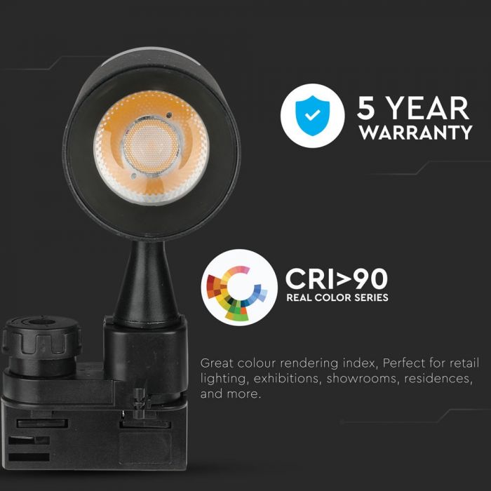 LED TRACK COB LIGHT 30W 2100lm 4000K 24° 80X175X180 4-LINE BLACK SAMSUNG CHIP