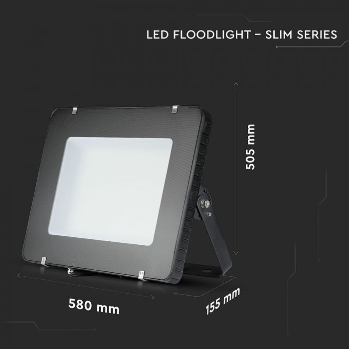 LED FLOOD SLIM 500W CW 100° 60000lm (120lm/W) IP65 BLACK SAMSUNG CHIP A++